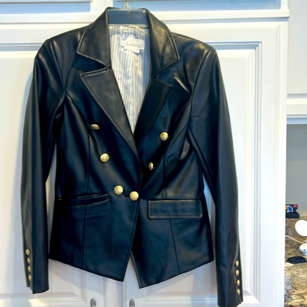 Anthropologie jacket Balmain inspired with gold buttons NWOT small